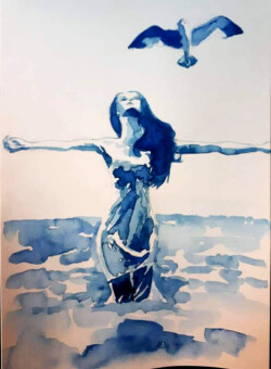 femme_sensualite_liberte_aquarelle_mer_mouette_oiseau_woman_sensuality_freedom_aquapainting_sea_ocean_cigal_bird_art_artwork_artiste
