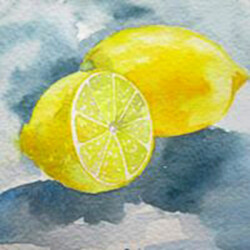 deux_citrons_lemon_aquarelle_art_aquapainting_yellow_acid_water_fruits_agrumes_peinture